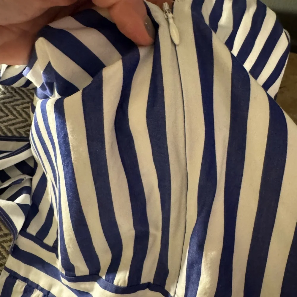 J. Crew Navy and White Halter Jumpsuit - Picture 7 of 15